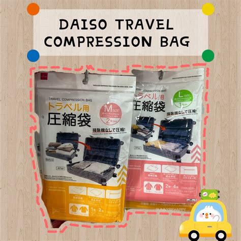 daiso travel bag|daiso compression bag.